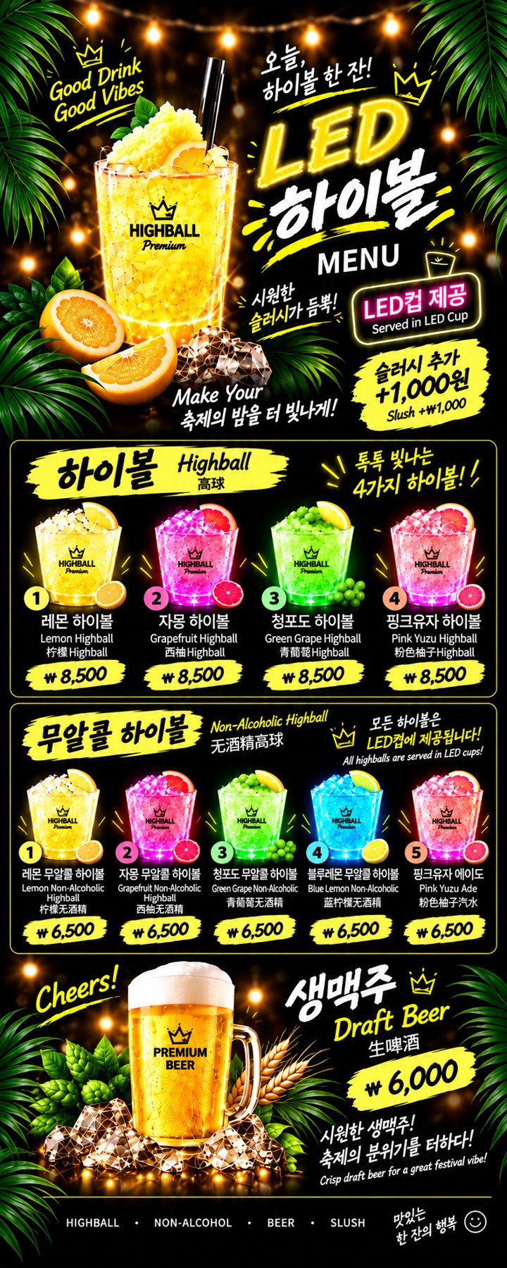 고객이 보내준 메뉴판 AI 이미지 전체
